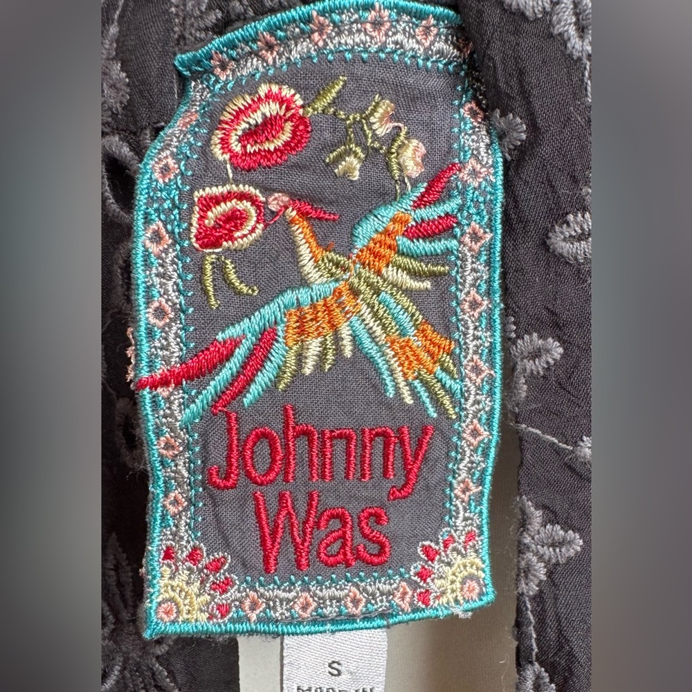 Johnny Was Blysse Black Patchwork Kimono - Picture 3 of 7